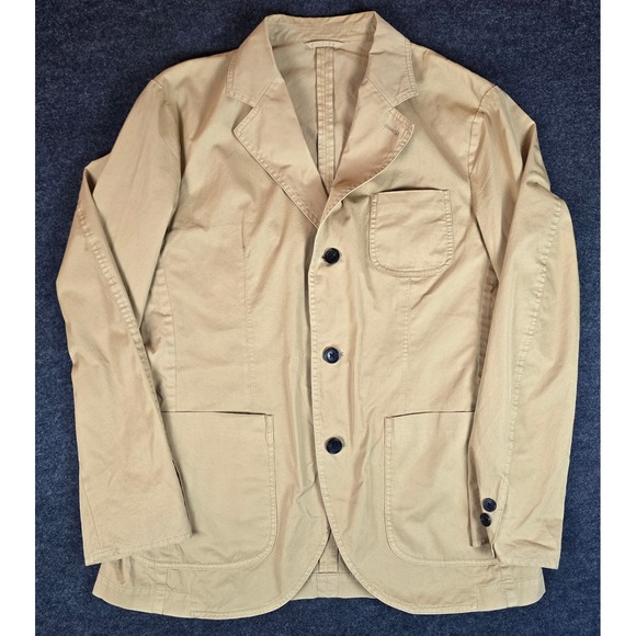 Spier Mackay Mens Khaki Unstructured Slim Normal Sportcoat Blazer Size 38S